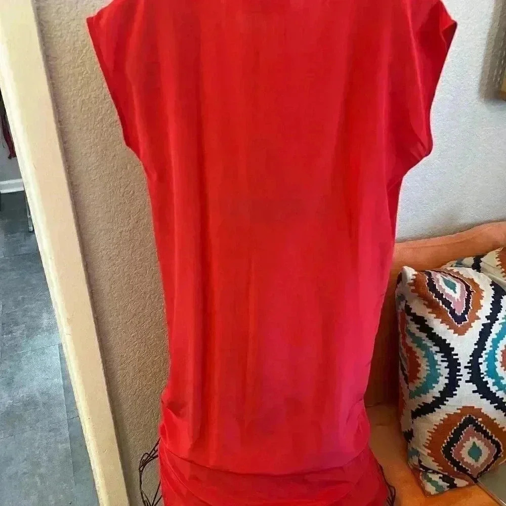 Vintage Jack Mulqueen Silk Dress-Sz 8 - Picture 5 of 7